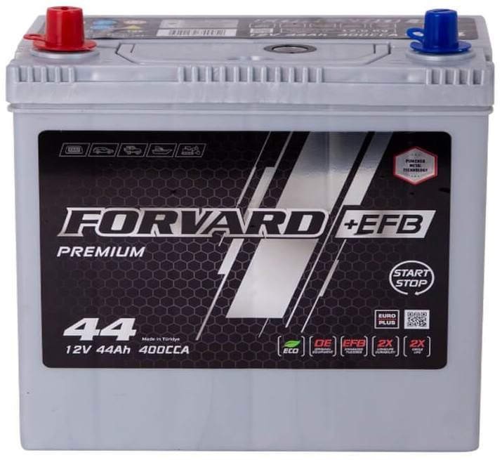 Аккумулятор 6СТ- 44 FORVARD Asia EFB п.п. (пусковой ток 400A) B19 (FORVARD)