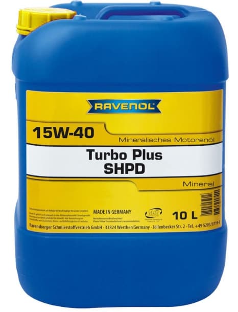 Моторное масло RAVENOL Turbo plus SHPD 15W-40 (10л) new