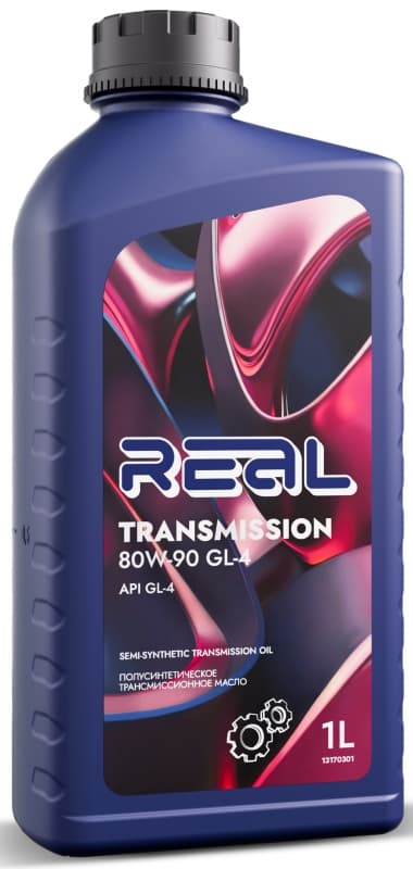 Масло трансмиссионное REAL TRANSMISSION 80W90 GL-4 1Л