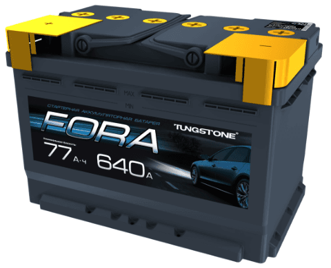 Аккумулятор 6СТ- 77 Fora прямой L  276x175x190 L3 EN 640А (FORA)