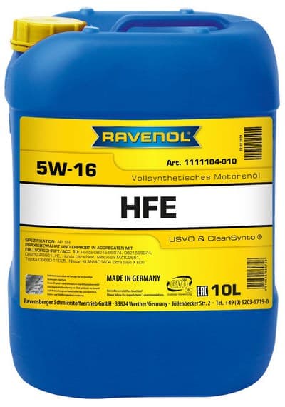 Моторное масло RAVENOL High Fuel Economy HFE SAE 5W-16 (10л)