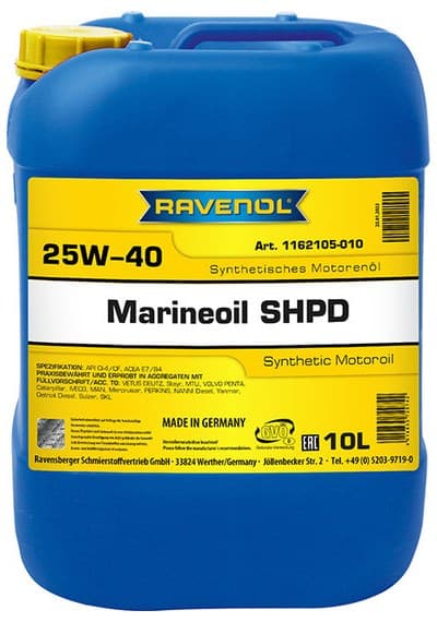 Моторное масло RAVENOL Marineoil SHPD SAE 25W-40 synthetic (10л)