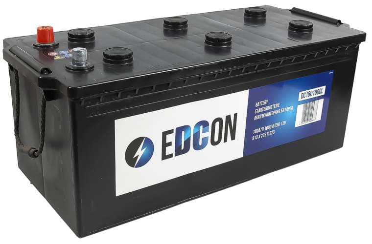 аккумуляторная батарея! +слева 180Ah 1000A 513/223/223 Truck EDCON арт. DC1801000LY