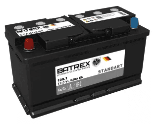 Аккумулятор STANDART 100 Ah, 820 A, 352 x 175 x 190 прям. Емкость 100А Моноблок L5 (352 x 175 x 190) Пусковой ток 820А