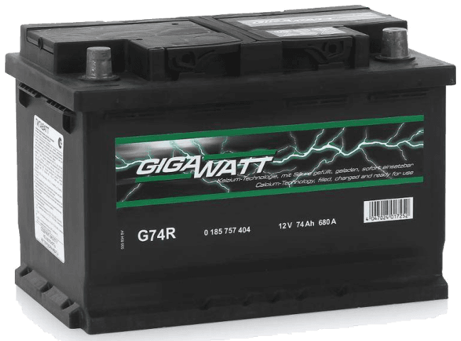 Аккумулятор Gigawatt 12V 74А/ч 680А оп