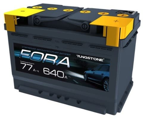 Аккумулятор 6СТ- 77 Fora обратный R  276x175x190 L3 EN 640А (FORA)