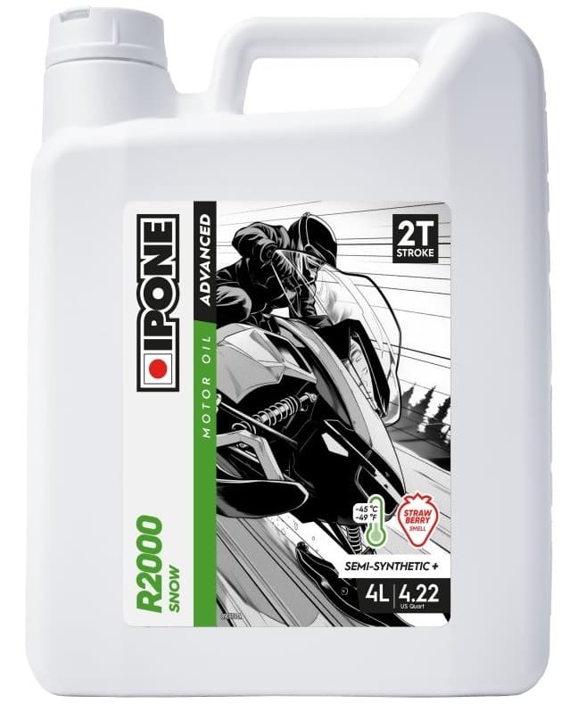 Масло IPONE Snow Racing 2T (R2000) 4L с запахом клубники