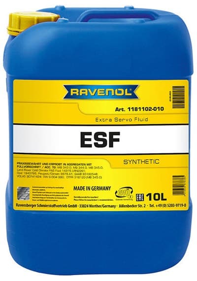 Жидкость для гидроусилителя RAVENOL ESF Extra Servo Fluid (10л)