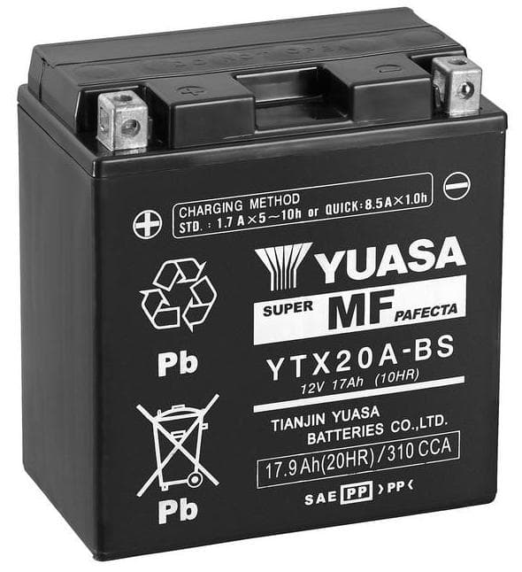 Аккумулятор YUASA   17Ah EN п.п.(150х85х160) (YTX20A-BS)
