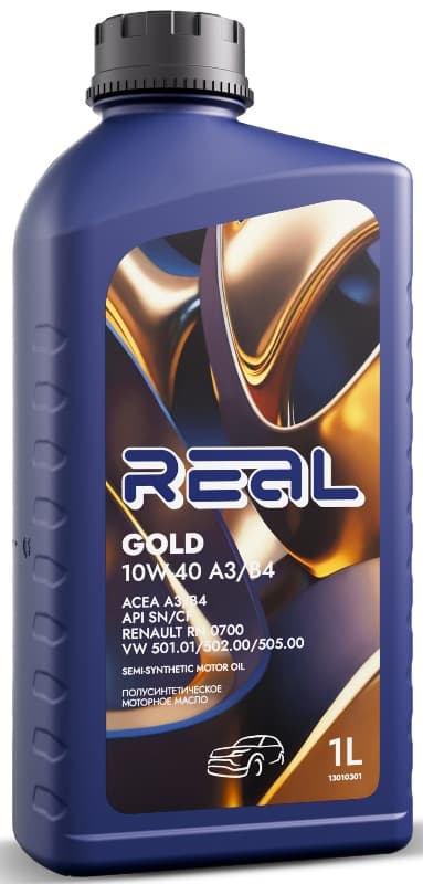 Масло моторное REAL GOLD 10W40 A3/B4 1Л