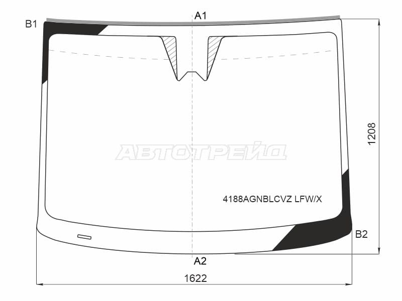 Стекло лобовое (Камера/ Молдинг) Hyundai Staria 21