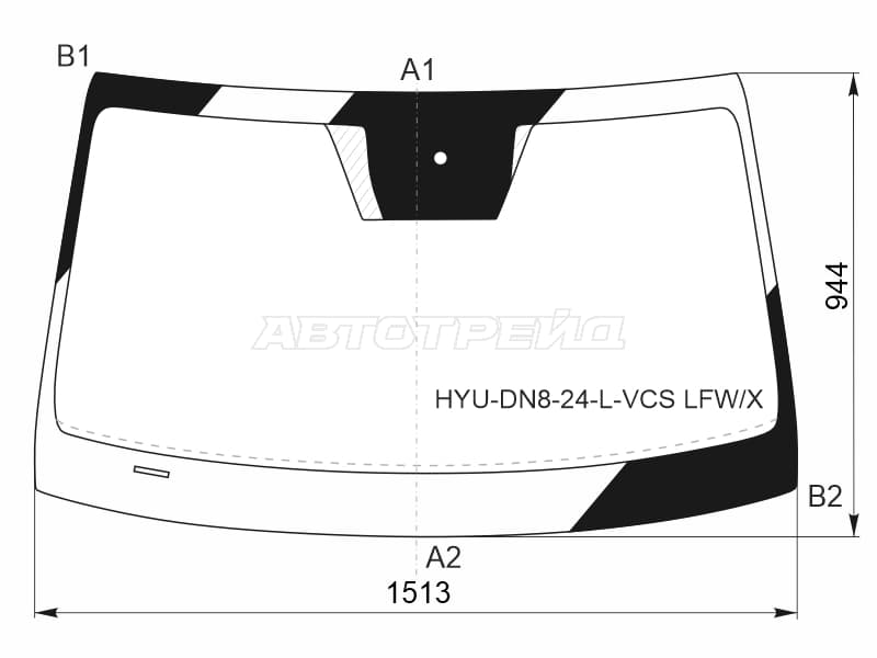 Стекло лобовое (Датчик дождя) Hyundai Sonata 23-