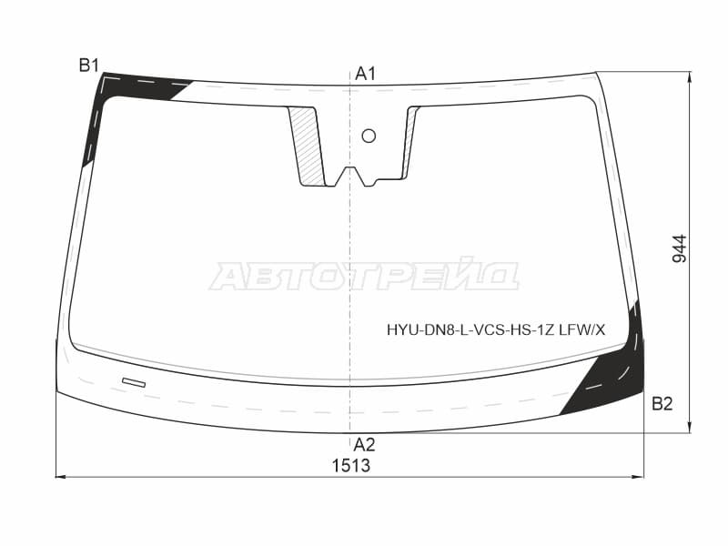 Стекло лобовое (Камера / Датчик дождя) Hyundai Sonata 19-23