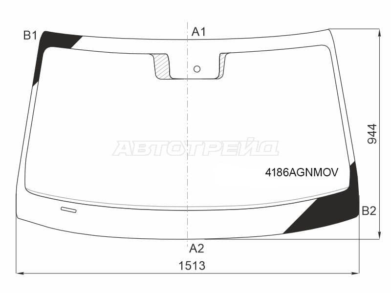 Стекло лобовое (Датчик дождя/ Место под датчик запотевания) Hyundai Sonata 19-23