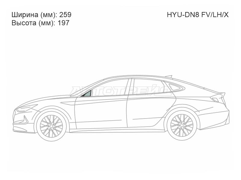 Стекло форточки (Спереди / Слева / Цвет зеленый) Hyundai Sonata 19-