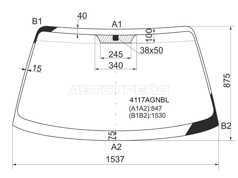 Стекло лобовое Hyundai Sonata 98-13  / Kia Optima 00-05
