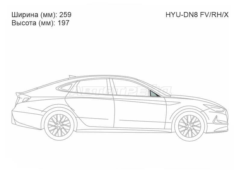 Стекло форточки (Спереди / Справа / Цвет зеленый) Hyundai Sonata 19-