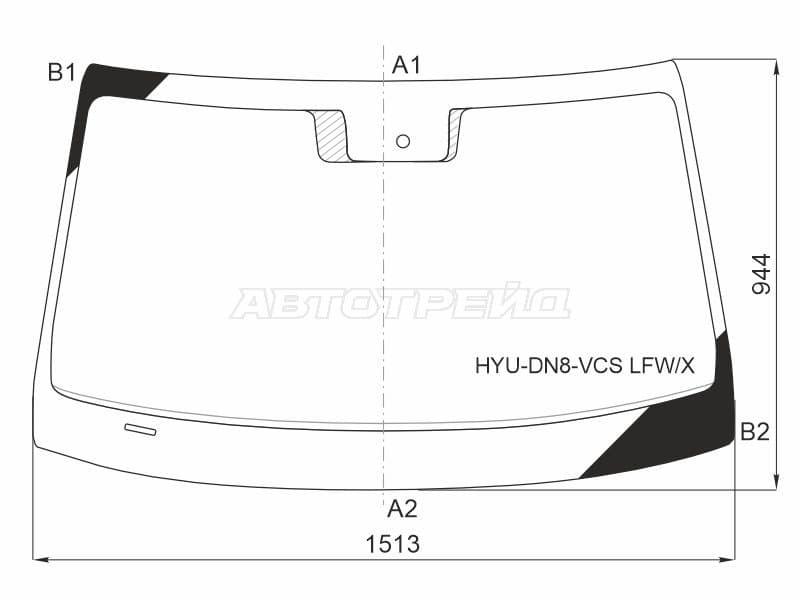 Стекло лобовое (Датчик дождя) Hyundai Sonata 19-23